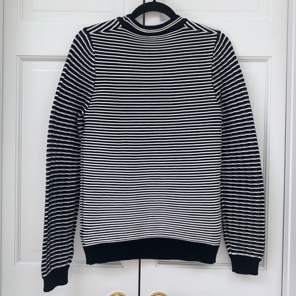 Kenzo Black and White Striped Knit Sweater - Picture 7 of 8